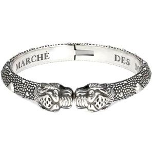 Gucci unisex double tiger head bracelet Le marche des merveilles